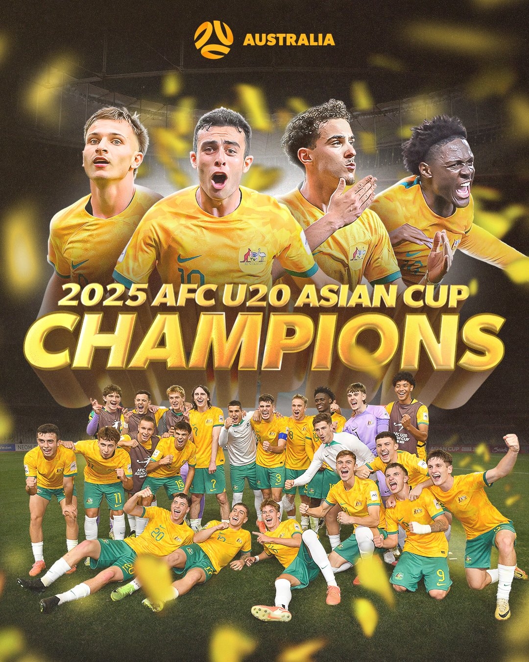 U20亞洲杯排名：澳大利亞首奪冠，澳沙韓日前4進(jìn)世青賽，中國第8